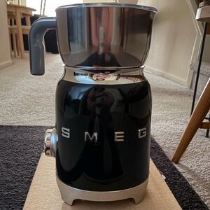 SMEG Black Retro Milk Frother — NEVER USED!